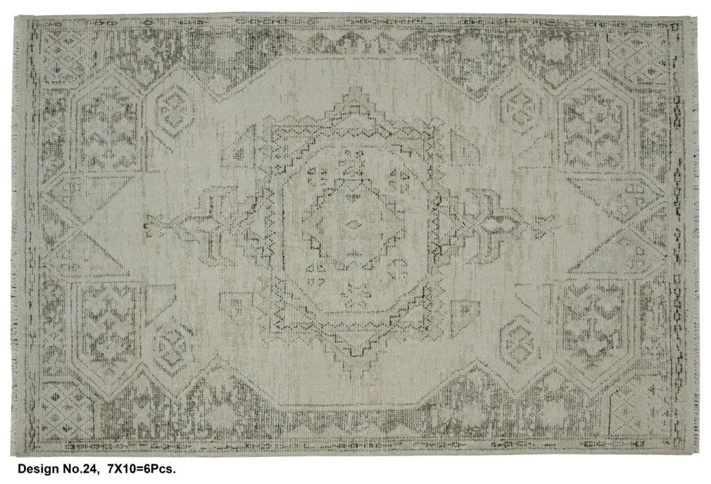 Hand knotted Indian Modern Rug 7'0" x 10'0" ABC Rugs Kilims